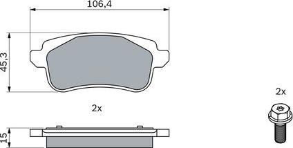 BOSCH 0 986 494 723 - Komplet Pločica, disk-kočnica www.molydon.hr