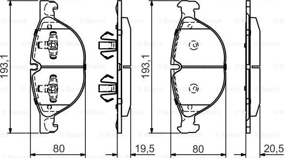 BOSCH 0 986 495 447 - Komplet Pločica, disk-kočnica www.molydon.hr