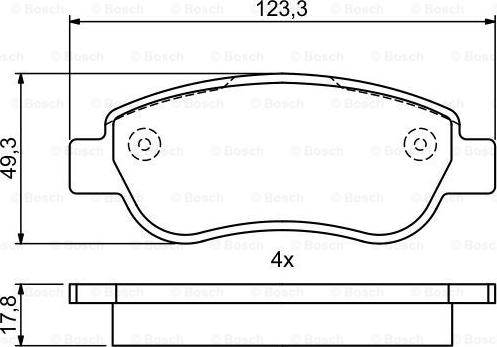 BOSCH 0 986 495 458 - Komplet Pločica, disk-kočnica www.molydon.hr