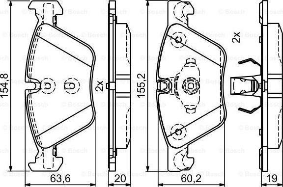 BOSCH 0 986 495 408 - Komplet Pločica, disk-kočnica www.molydon.hr