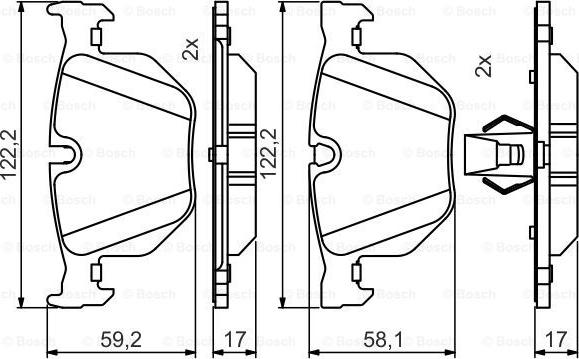 BOSCH 0 986 495 481 - Komplet Pločica, disk-kočnica www.molydon.hr