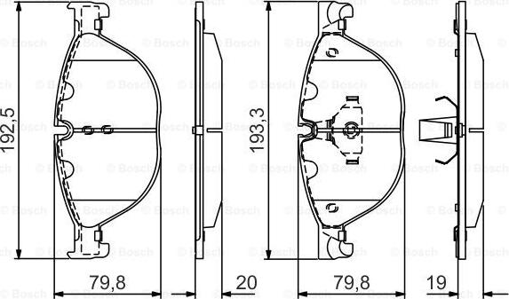 BOSCH 0 986 495 439 - Komplet Pločica, disk-kočnica www.molydon.hr