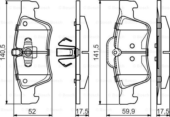 BOSCH 0 986 495 438 - Komplet Pločica, disk-kočnica www.molydon.hr