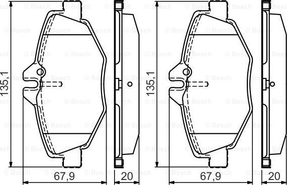 BOSCH 0986495433 - Komplet Pločica, disk-kočnica www.molydon.hr