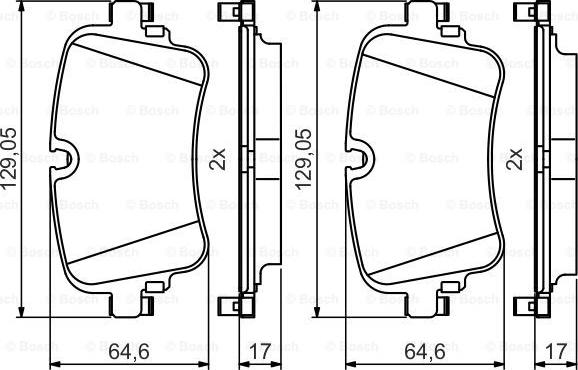 BOSCH 0 986 495 426 - Komplet Pločica, disk-kočnica www.molydon.hr