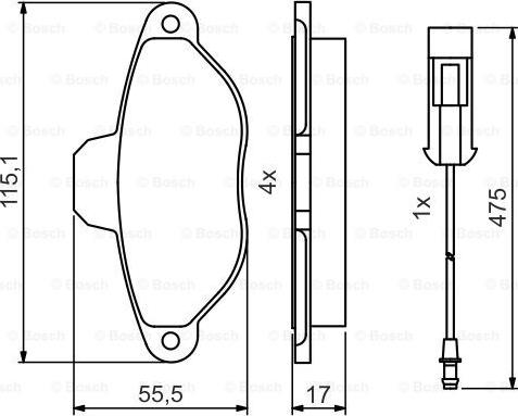 BOSCH 0 986 495 475 - Komplet Pločica, disk-kočnica www.molydon.hr