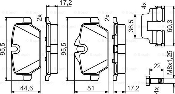 BOSCH 0 986 495 477 - Komplet Pločica, disk-kočnica www.molydon.hr