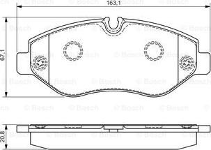 BOSCH 0 986 495 098 - Komplet Pločica, disk-kočnica www.molydon.hr