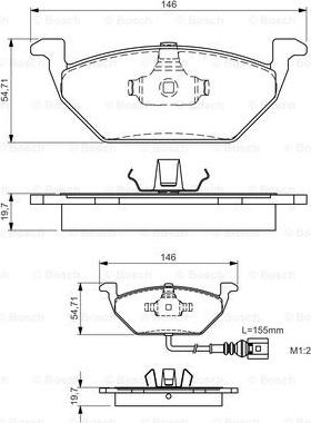 BOSCH 0 986 495 048 - Komplet Pločica, disk-kočnica www.molydon.hr