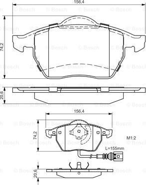 BOSCH 0 986 495 047 - Komplet Pločica, disk-kočnica www.molydon.hr