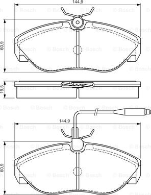 BOSCH 0 986 495 056 - Komplet Pločica, disk-kočnica www.molydon.hr