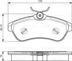 BOSCH 0 986 495 064 - Komplet Pločica, disk-kočnica www.molydon.hr