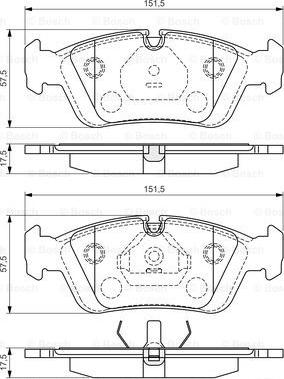 BOSCH 0 986 495 060 - Komplet Pločica, disk-kočnica www.molydon.hr