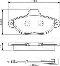 BOSCH 0 986 495 006 - Komplet Pločica, disk-kočnica www.molydon.hr