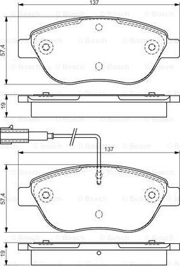 BOSCH 0 986 495 086 - Komplet Pločica, disk-kočnica www.molydon.hr