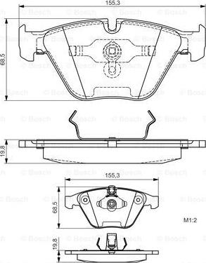 BOSCH 0 986 495 082 - Komplet Pločica, disk-kočnica www.molydon.hr