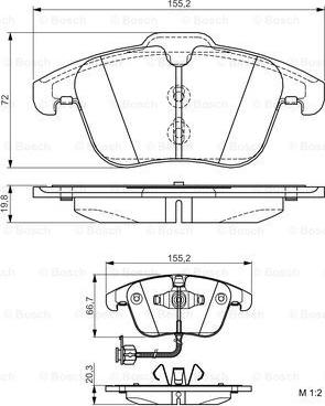 BOSCH 0 986 495 129 - Komplet Pločica, disk-kočnica www.molydon.hr