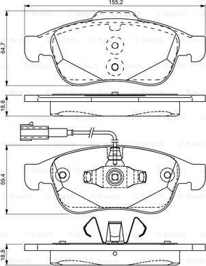 BOSCH 0 986 495 312 - Komplet Pločica, disk-kočnica www.molydon.hr