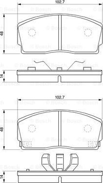 BOSCH 0 986 493 390 - Komplet Pločica, disk-kočnica www.molydon.hr