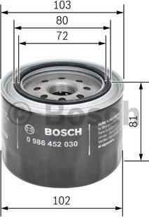 BOSCH 0 986 452 030 - Filter za ulje www.molydon.hr