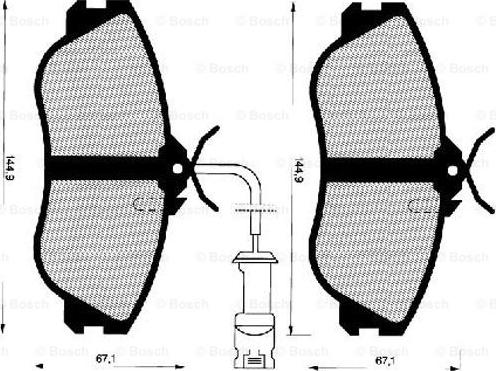 BOSCH 0 986 466 695 - Komplet Pločica, disk-kočnica www.molydon.hr