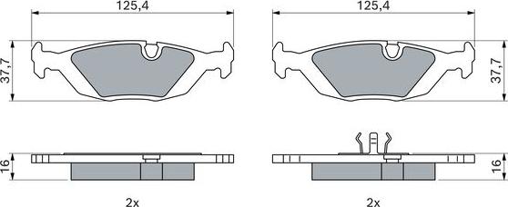 BOSCH 0 986 466 751 - Komplet Pločica, disk-kočnica www.molydon.hr