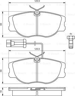 BOSCH 0 986 460 942 - Komplet Pločica, disk-kočnica www.molydon.hr