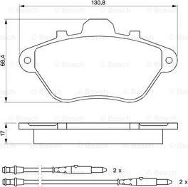 BOSCH 0 986 460 950 - Komplet Pločica, disk-kočnica www.molydon.hr