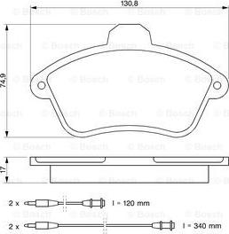 BOSCH 0 986 460 951 - Komplet Pločica, disk-kočnica www.molydon.hr