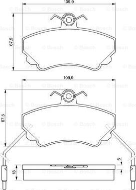 BOSCH 0 986 460 982 - Komplet Pločica, disk-kočnica www.molydon.hr