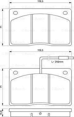 BOSCH 0 986 460 932 - Komplet Pločica, disk-kočnica www.molydon.hr