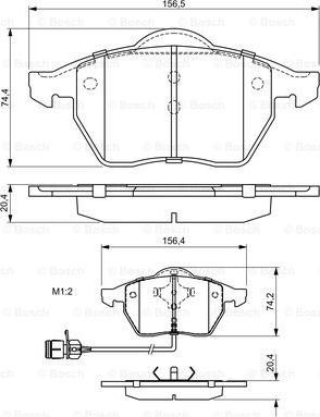 BOSCH 0 986 460 937 - Komplet Pločica, disk-kočnica www.molydon.hr