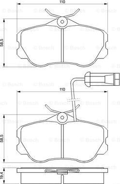 BOSCH 0 986 460 973 - Komplet Pločica, disk-kočnica www.molydon.hr