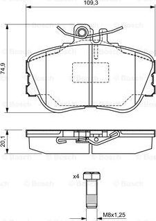 BOSCH 0 986 460 977 - Komplet Pločica, disk-kočnica www.molydon.hr