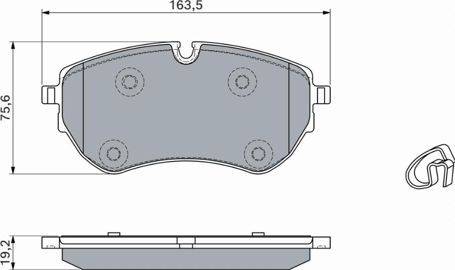 BOSCH 0 986 460 046 - Komplet Pločica, disk-kočnica www.molydon.hr