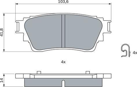 BOSCH 0 986 460 008 - Komplet Pločica, disk-kočnica www.molydon.hr