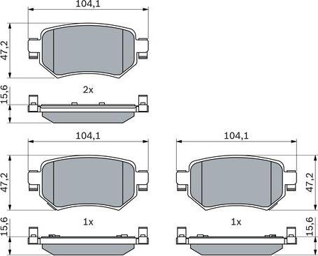 BOSCH 0 986 460 010 - Komplet Pločica, disk-kočnica www.molydon.hr