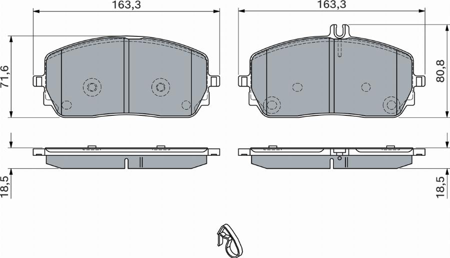 BOSCH 0 986 460 035 - Komplet Pločica, disk-kočnica www.molydon.hr