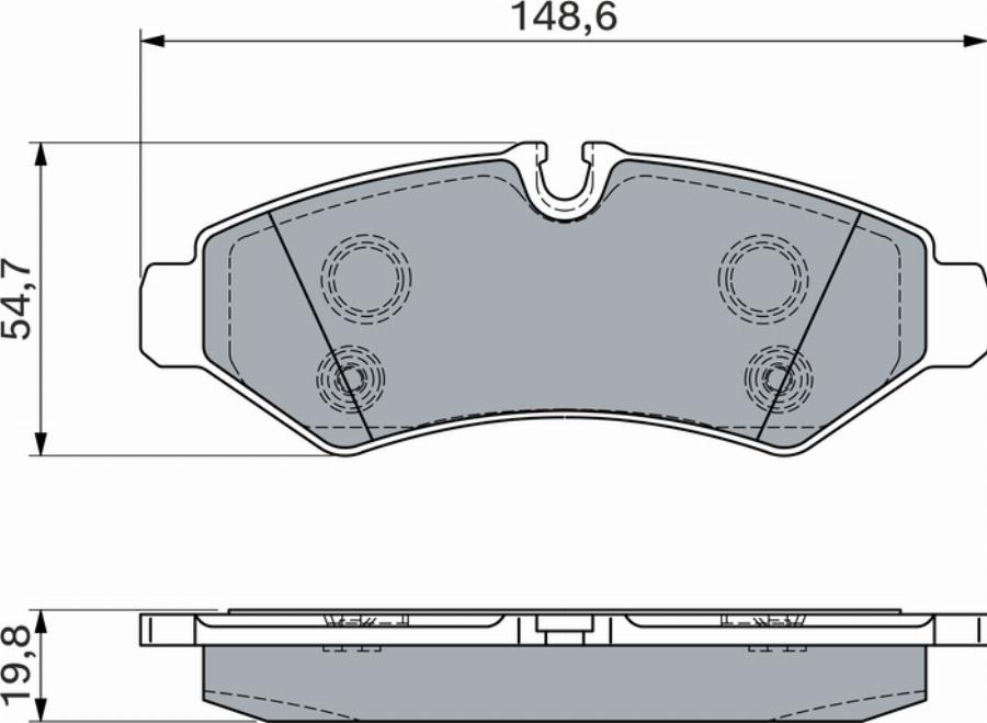 BOSCH 0 986 460 025 - Komplet Pločica, disk-kočnica www.molydon.hr