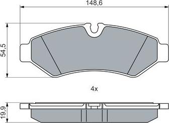 BOSCH 0 986 460 026 - Komplet Pločica, disk-kočnica www.molydon.hr