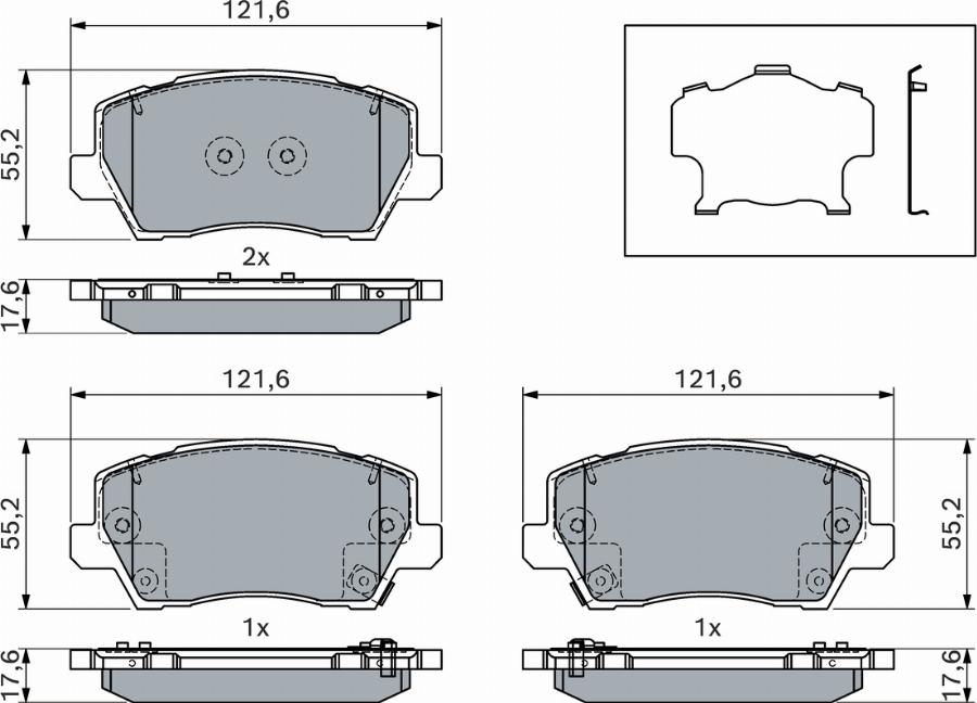 BOSCH 0 986 460 078 - Komplet Pločica, disk-kočnica www.molydon.hr