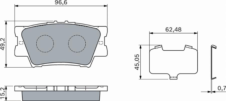 BOSCH 0 986 460 119 - Komplet Pločica, disk-kočnica www.molydon.hr