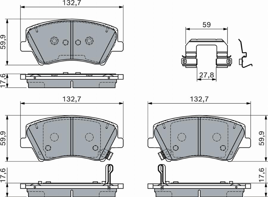 BOSCH 0 986 460 189 - Komplet Pločica, disk-kočnica www.molydon.hr