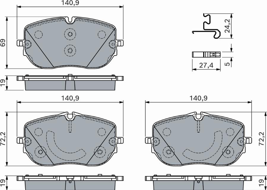 BOSCH 0 986 460 181 - Komplet Pločica, disk-kočnica www.molydon.hr