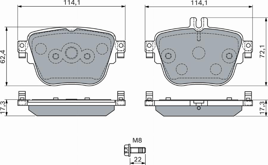 BOSCH 0 986 460 133 - Komplet Pločica, disk-kočnica www.molydon.hr