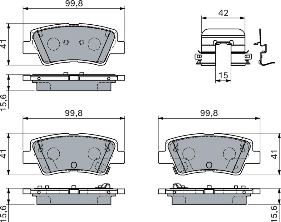 BOSCH 0 986 460 172 - Komplet Pločica, disk-kočnica www.molydon.hr