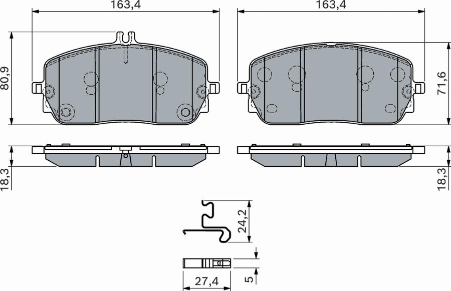 BOSCH 0 986 460 282 - Komplet Pločica, disk-kočnica www.molydon.hr