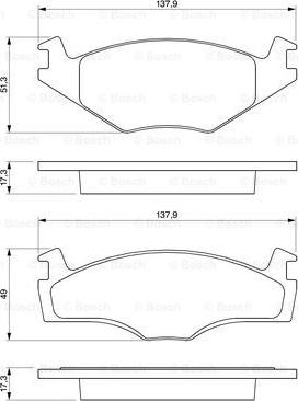 BOSCH 0 986 461 106 - Komplet Pločica, disk-kočnica www.molydon.hr