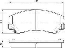 BOSCH 0 986 461 134 - Komplet Pločica, disk-kočnica www.molydon.hr