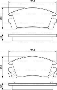 BOSCH 0 986 461 760 - Komplet Pločica, disk-kočnica www.molydon.hr